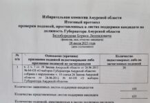 Амурский избирком признал недостоверными 26 подписей мундепов из 105 перед выборами главы региона