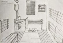 Журналистка SOTAvision, которая ездит на суды к Навальному, нарисовала и рассказала, как на самом деле выглядит ШИЗО, в котором сидит политик