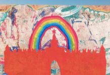 Работа «Явление в Кремле» на одной из стен Краснодара. Художник Антик Данов