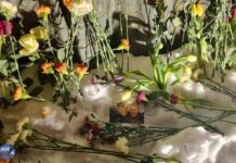 Четвертый день с момента смерти Алексея Навального у «Стены Скорби» в Москве