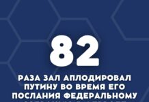 На послании в 2023 году зал аплодировал Путину 63 раза
