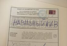 Протестные бюллетени на президентских выборах 2024