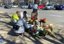 Мемориал жертвам теракта в «Крокусе» в Белграде