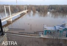 Уровень воды в реке Урал превысил опасную отметку