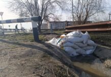 В поселках Оренбурга местные жители начали самостоятельно выстраивать небольшие дамбы, чтобы остановить наступающую воду