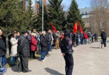 В Новосибирске прошел единственный в стране антивоенный Первомайский митинг