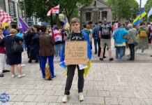 В Гамбурге прошла акция солидарности с протестами в Грузии