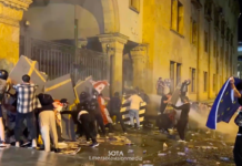 В Тбилиси начались столкновения протестующих с полицией