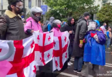 Протестующие в Тбилиси прорвали забор парламента, ОМОН начал задержания