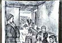 Суд над Анной Бажутовой глазами художника