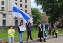 В Лондоне российские эмигранты провели акцию «За Украинскую Формулу Мира»