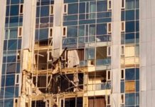 В Саратове беспилотник врезался в многоэтажку ЖК Volga Sky и взорвался. Пострадали четыре человека