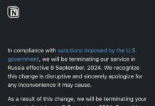 Сервис для работы с заметками и списками Notion отключит аккаунты пользователей из России из-за санкций США