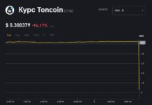Курс Toncoin обвалился почти до нуля. Стоимость криптовалюты Telegram (TON) упала на 94% за несколько минут