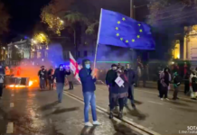 После ночной акции протеста в Тбилиси задержаны 43 человека, пострадали 32 сотрудника полиции — МВД Грузии