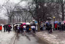 Акция памяти Алексея Навального в Нью-Йорке