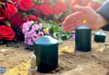 Борисовское кладбище в годовщину похорон Алексея Навального