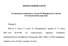 Россиянам могут разрешить вступать в партии с 16 лет