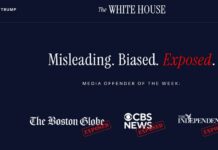 На сайте Белого дома появился раздел со СМИ, обвиняемых в распространении фейков и «левом безумии»