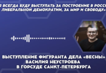 «Я всегда буду выступать за построение в России либеральной демократии, за мир и свободу»: фигурант дела «Весны» Василий Неустроев в суде